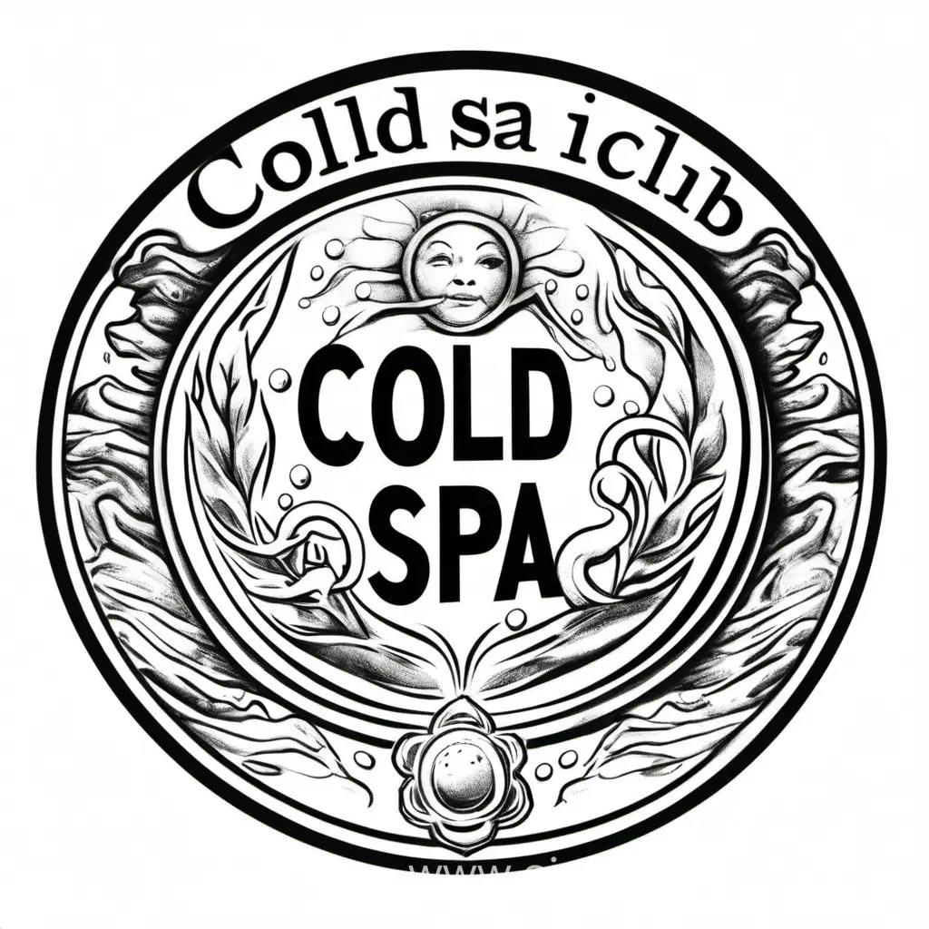 нарисуй эмблему внутри которой надпись Cold Spa Club