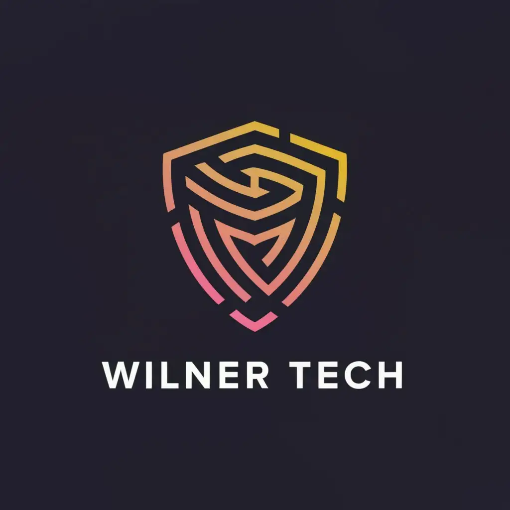 a logo design,with the text "Wilner Tech", main symbol:Stylized Shield,Moderate,clear background