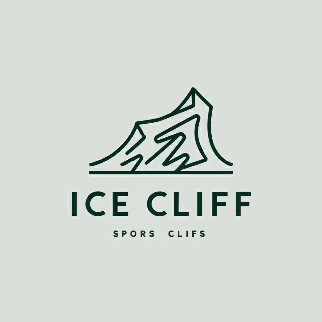 a logo design,with the text "The ice cliff", main symbol:The ice cliff,Moderate,be used in Sports Fitness industry,clear background