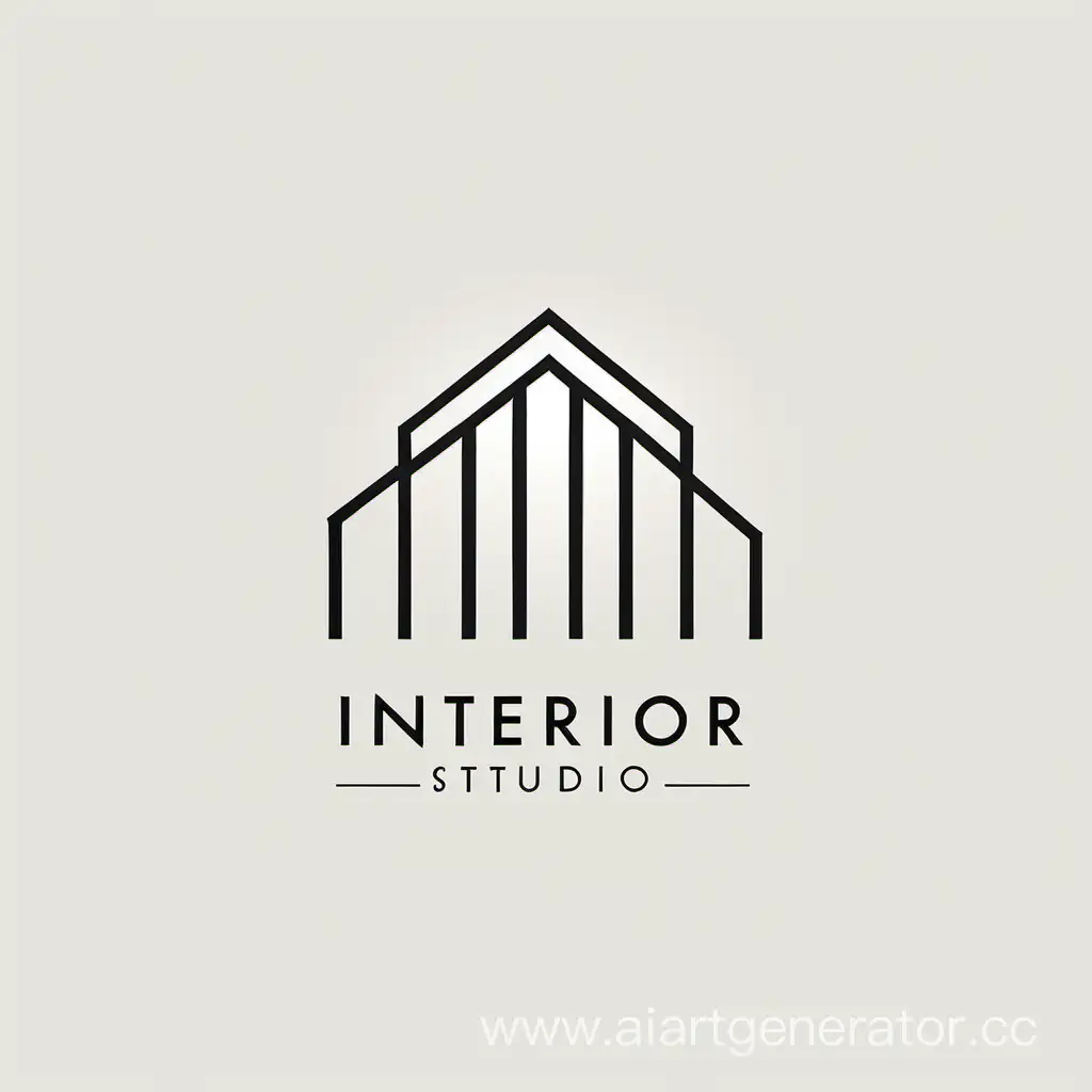 logo of the interior design studio in minimalist style