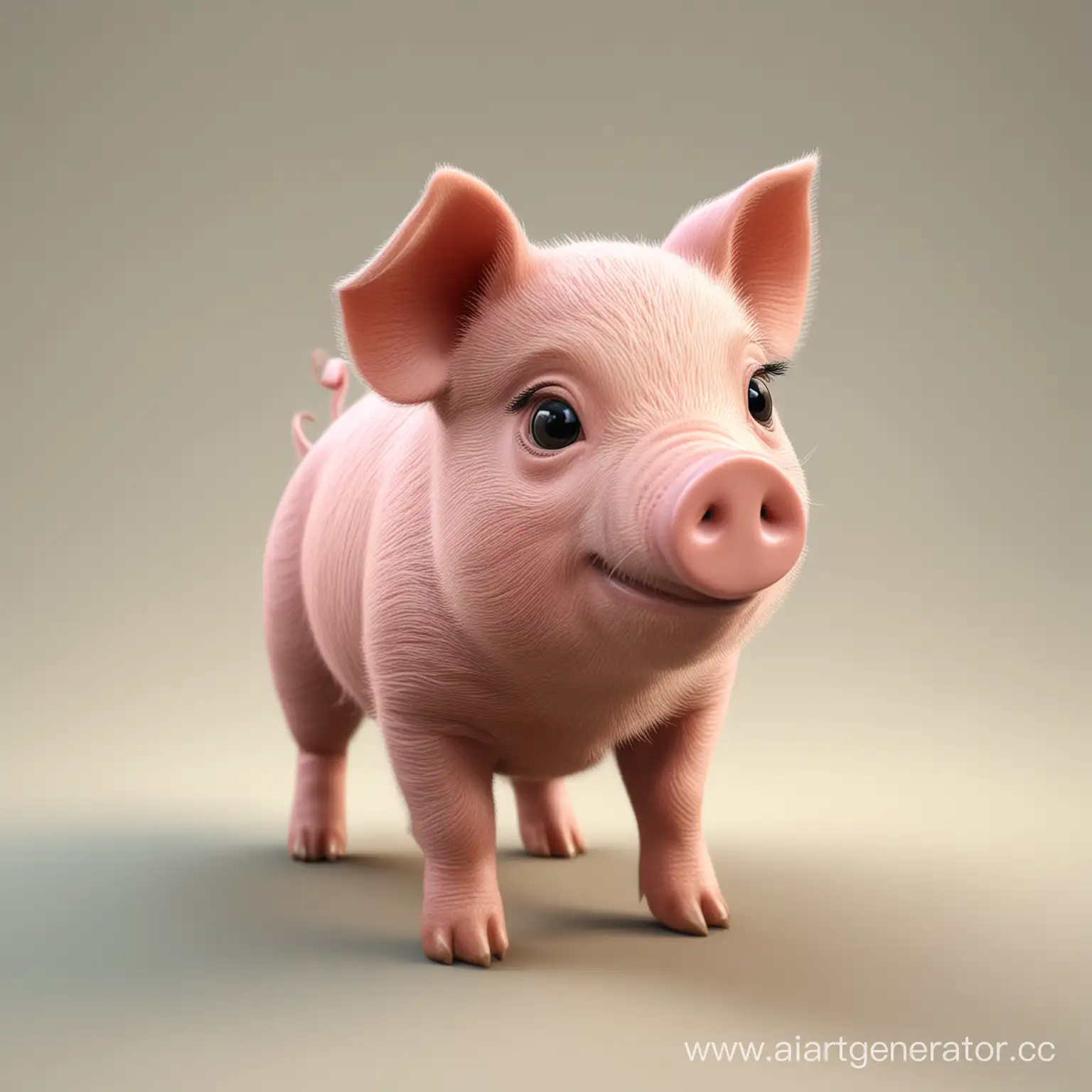 Adorable-Little-Pig-in-Stunning-3D-Effect