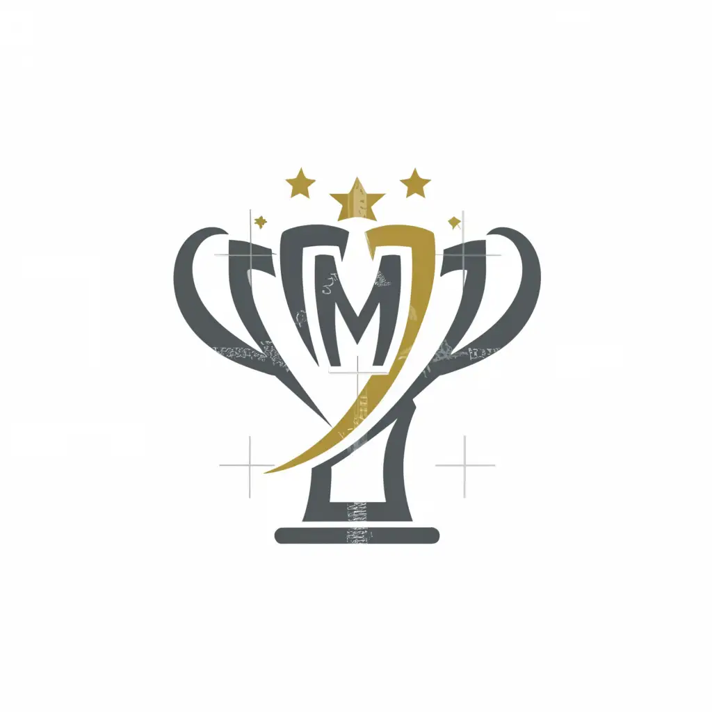 LOGO-Design-for-Trophy-Mastery-Distinctive-PM-Trophy-Shape-on-Clear-Background