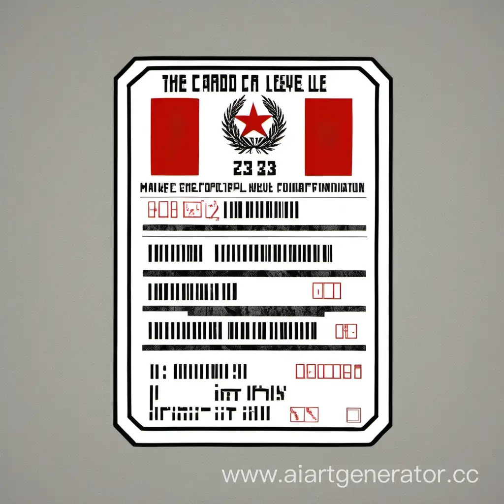 Make a key card Level 23 similar to the SCP Foundation style but in the USSR style without background, only the card