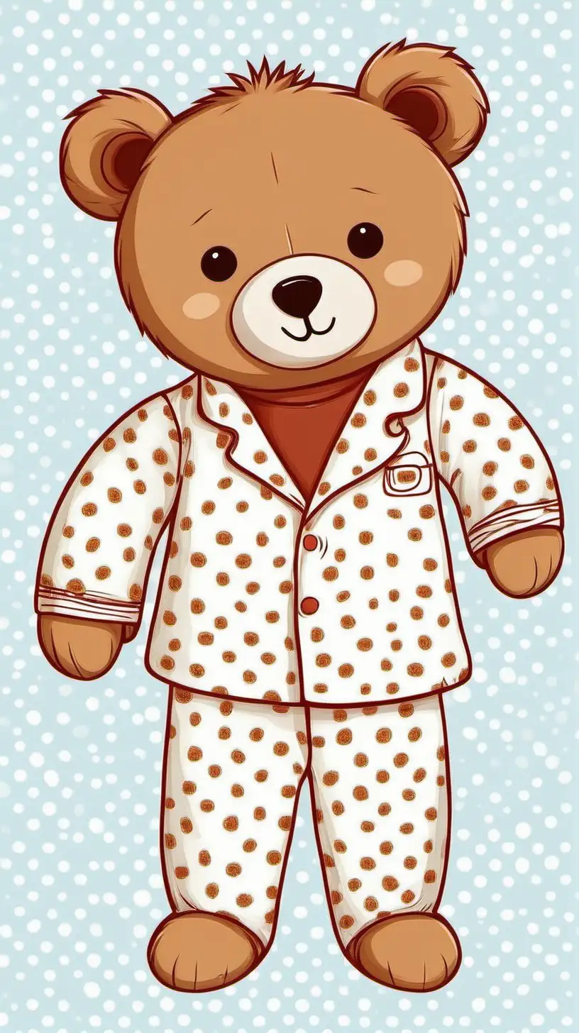 i want a teddy bear graphic for a child's pajamas
