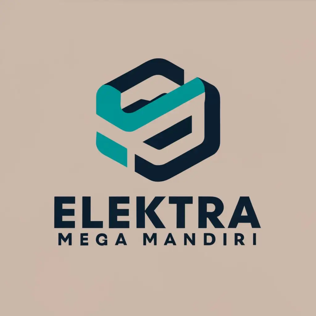 logo, SQUARE, with the text "PT. ELEKTRA MEGA MANDIRI", typography, be used in Construction industry