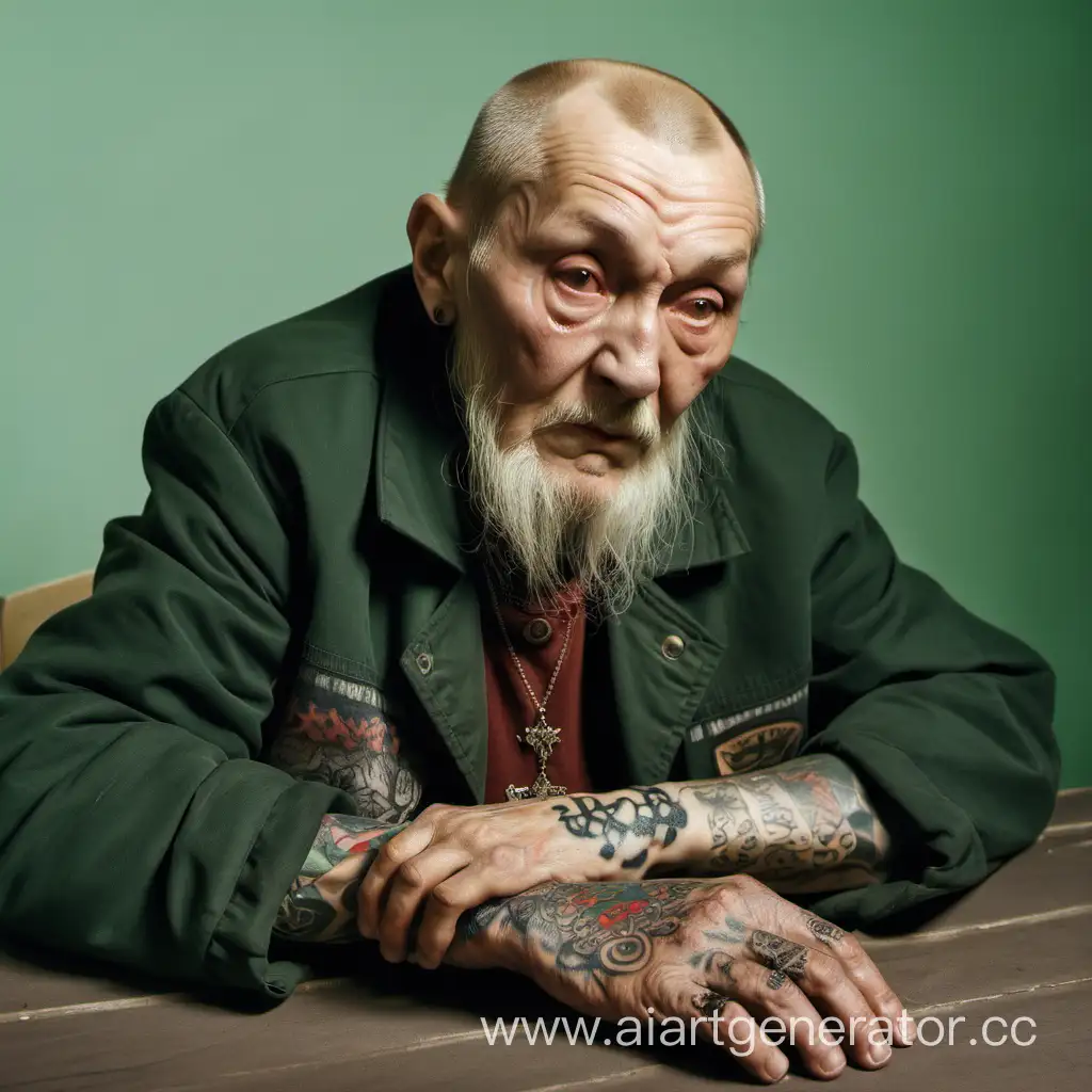 Russian-Elderly-Convict-with-Orthodox-Tattoos