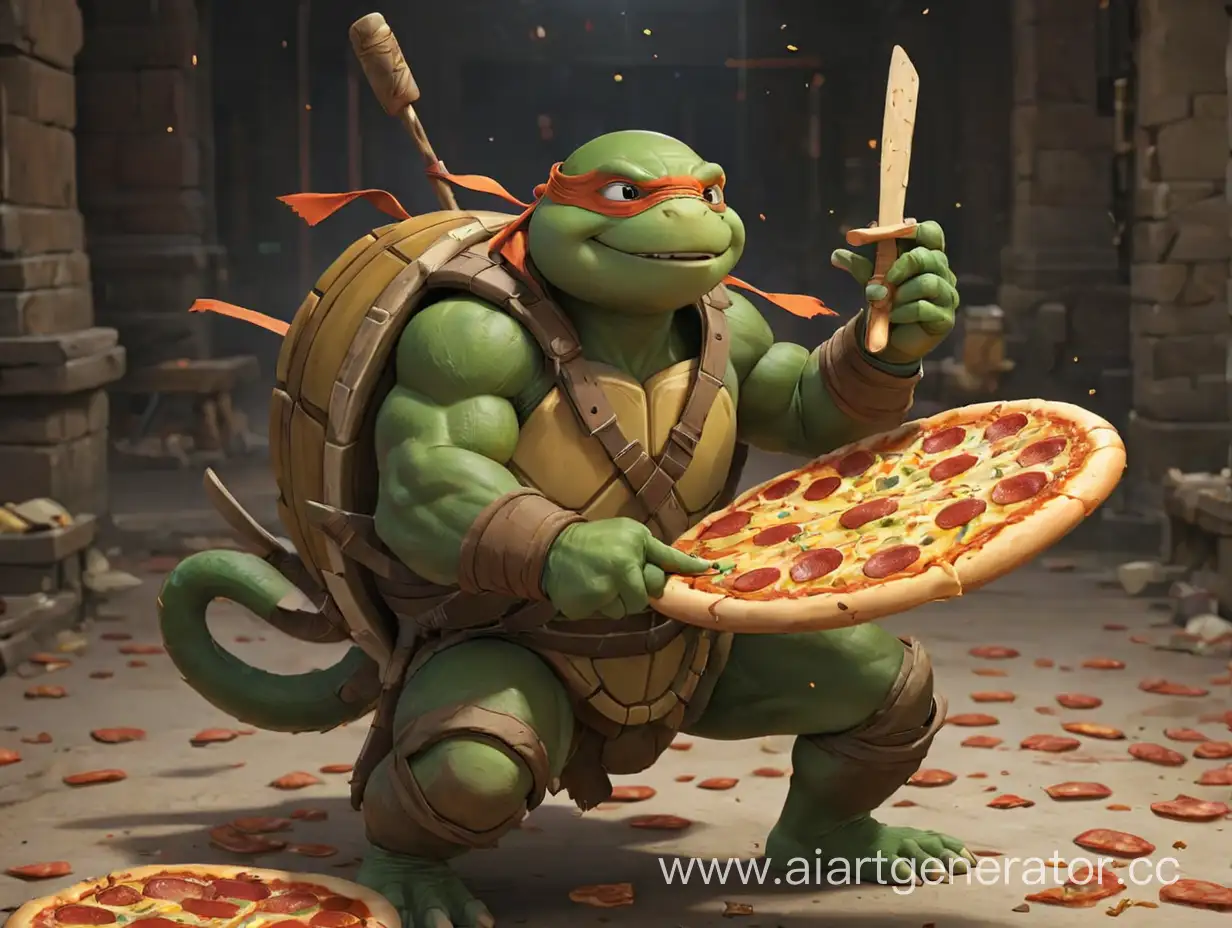 Teenage-Mutant-Ninja-Turtle-Spinning-Pizza-Action