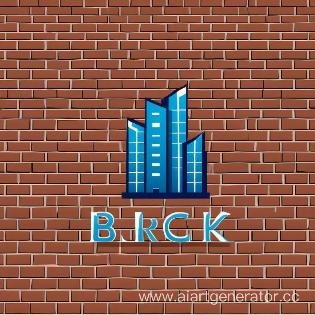 Нужно создать логотип для компании Bricks. Логотип должен включать в себя фигуры. Фон синего цвета. Bricks- это компания в сфере недвижимости, которая объединяет инвестиции с избранными проектами в сфере недвижимости.