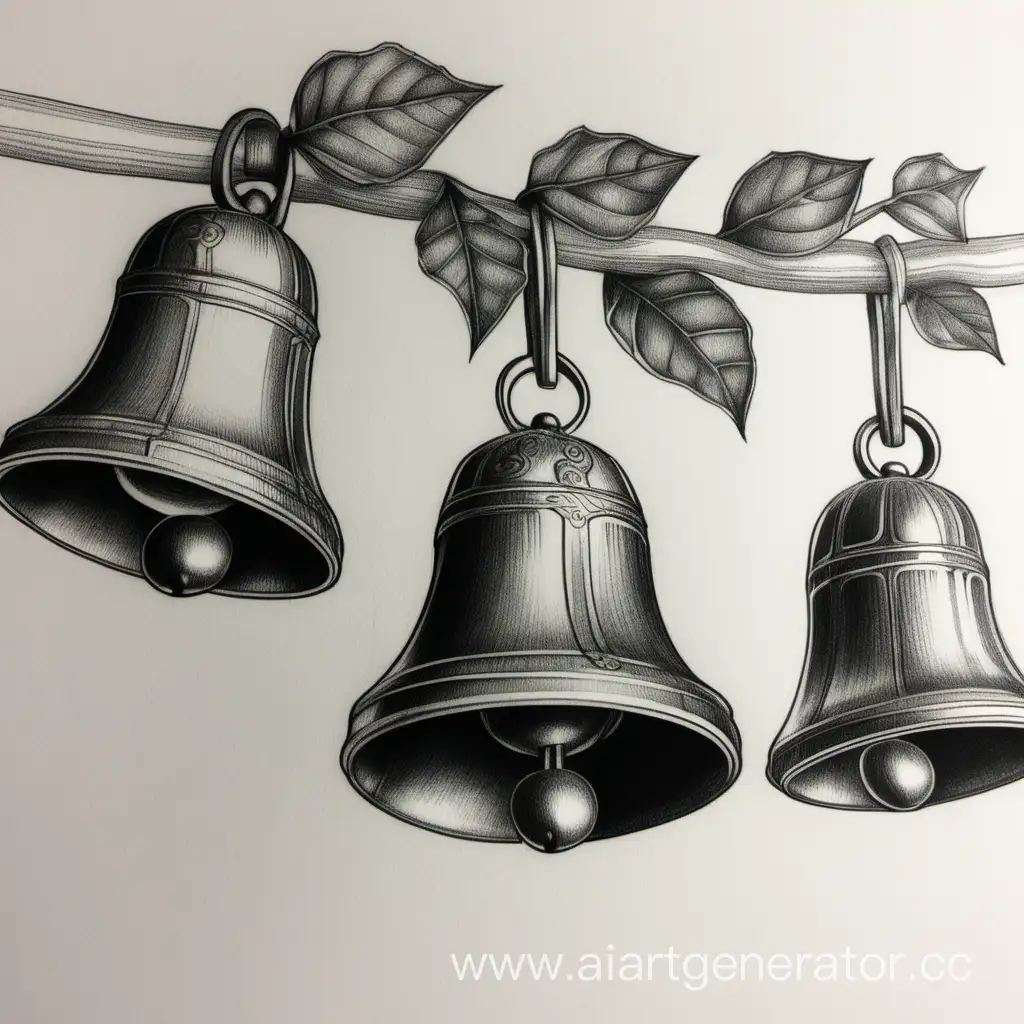 pencil drawn bells