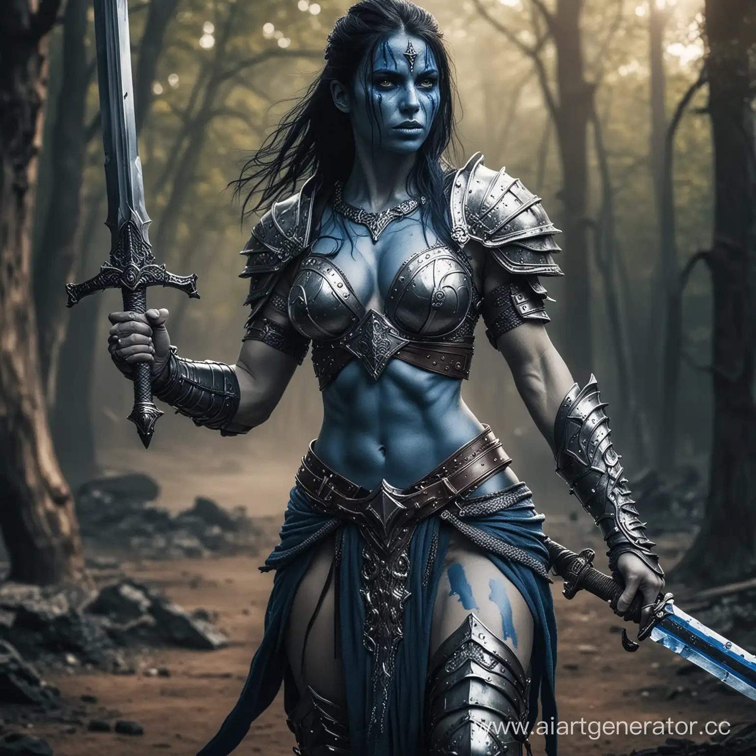 BlueSkinned-Goliath-Warrior-Wielding-Sword-in-Armor