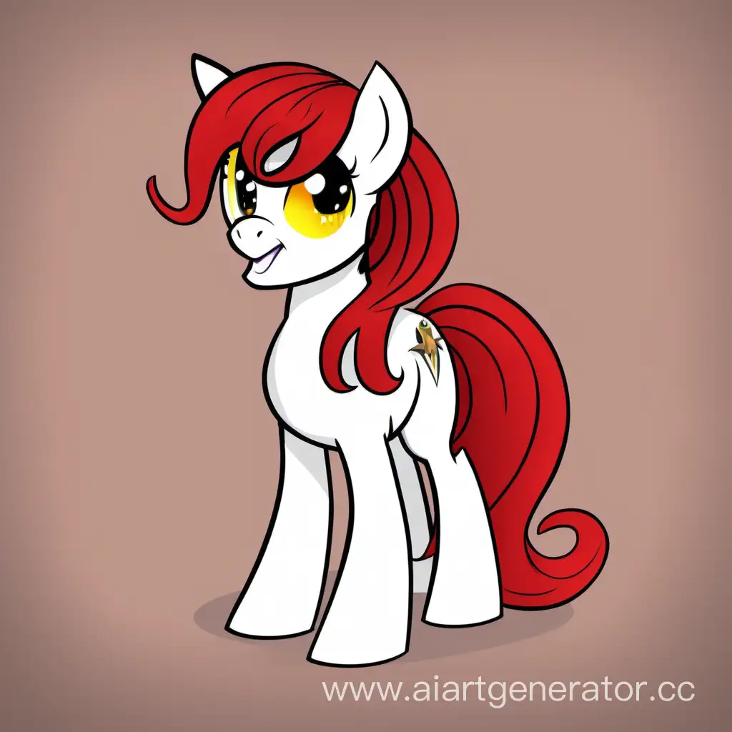 Vibrant-My-Little-Pony-Style-Bet-Pony-with-Red-Hair-and-Yellow-Eyes