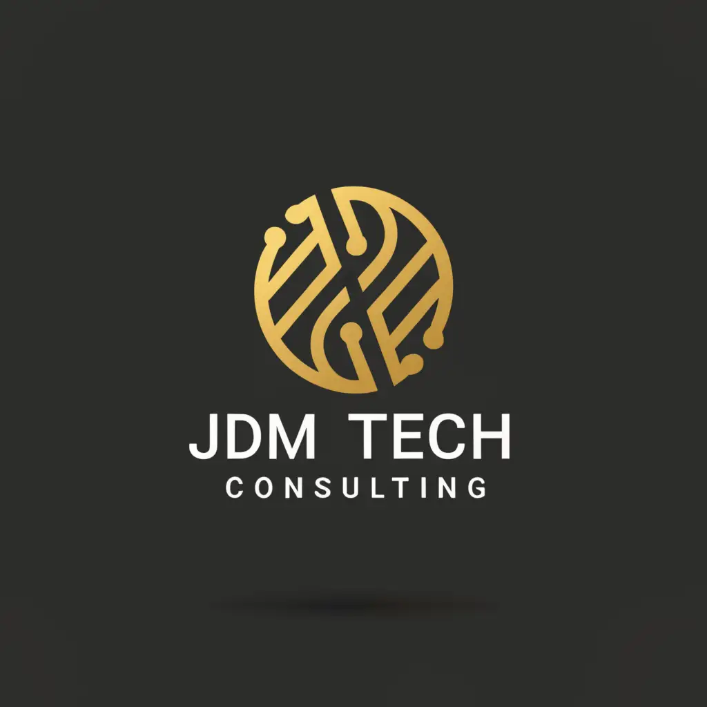 a logo design,with the text "JDM Tech Consulting", main symbol:fibbonaci sequence golden ratio,Moderate,be used in Finance industry,clear background