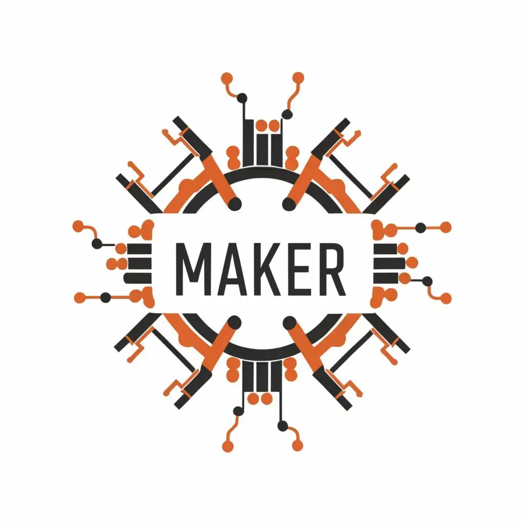 logo, Circle, with the text "Maker", typography, be used in Technology industry