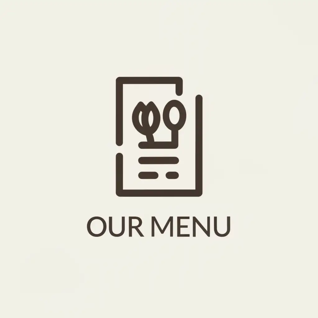 a logo design,with the text "Our Menu", main symbol:restaurant menu,Moderate,be used in Restaurant industry,clear background