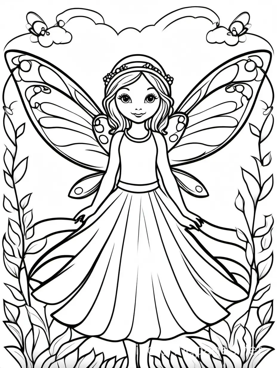 Adorable-Fairy-Coloring-Page-for-Kids-Simple-and-Easy-to-Color