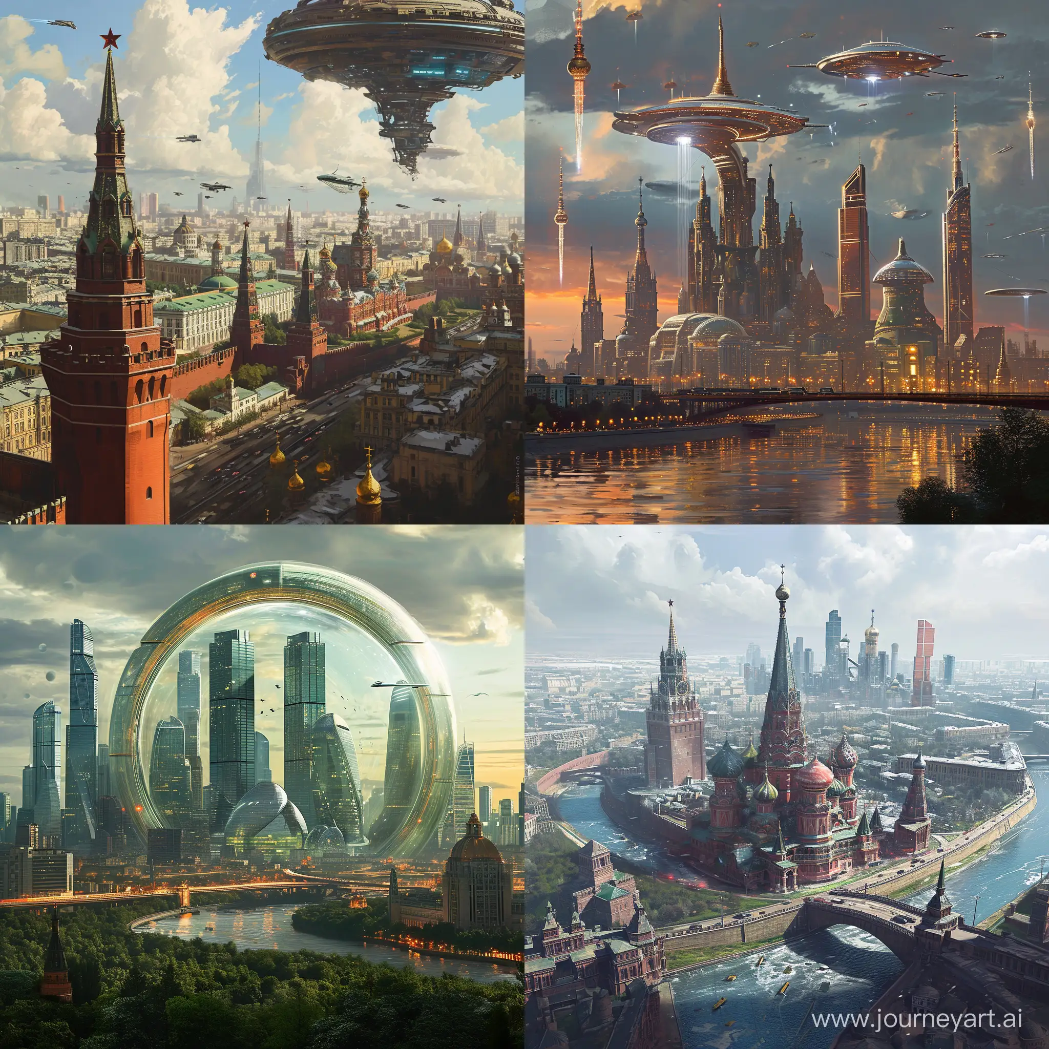 Futuristic Moscow, science fiction:: futuristic Moscow --v 6