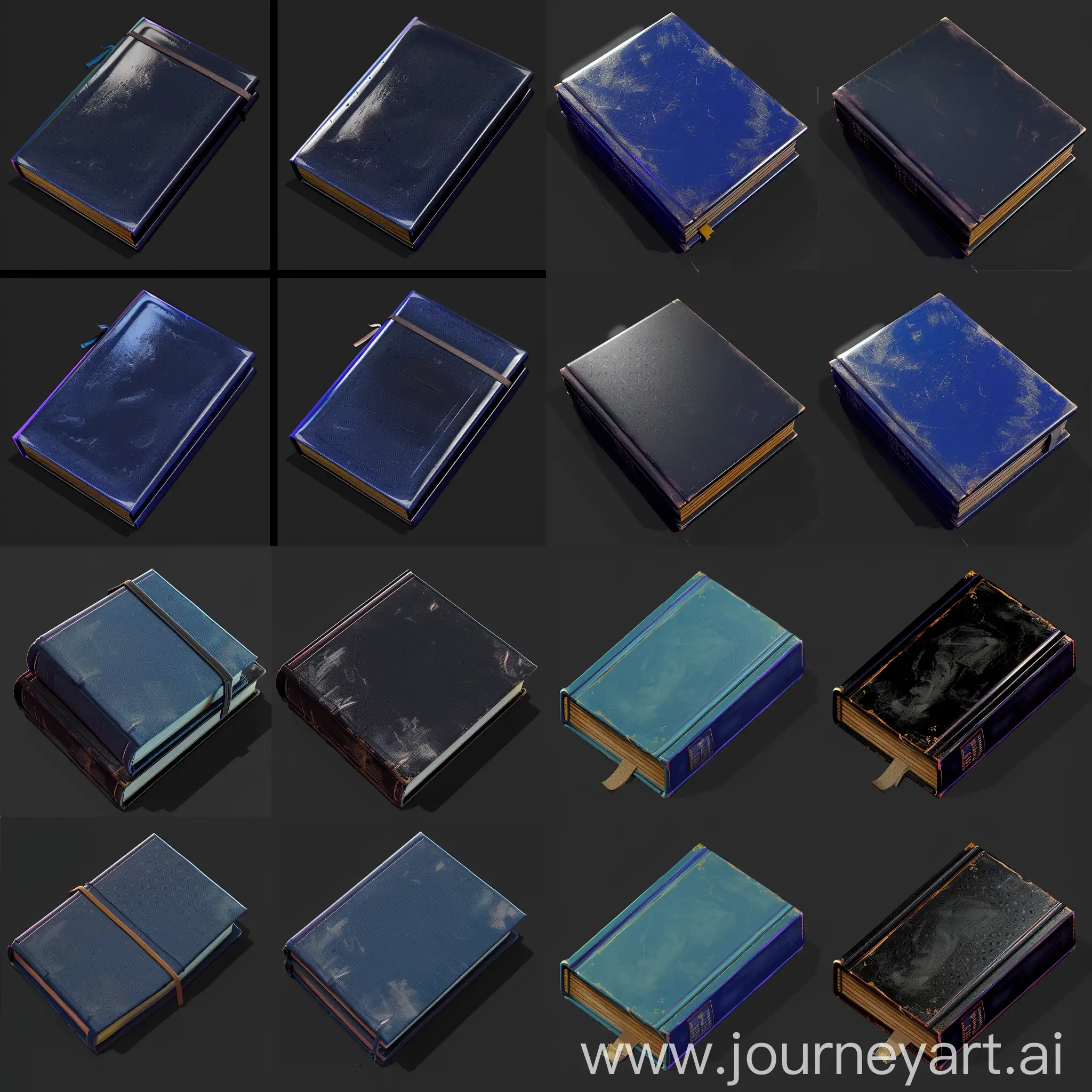 https://i.imgur.com/yfwPSIw.png https://i.imgur.com/Q8xDucH.png realistic photo of isometric set, very thin smooth blue textbooks on black background, style of unreal engine 3d render, ultrarealistic style, shiny, leather cover, isometric set, spritesheet --style raw --stylize 50 --iw 1.5 --chaos 15