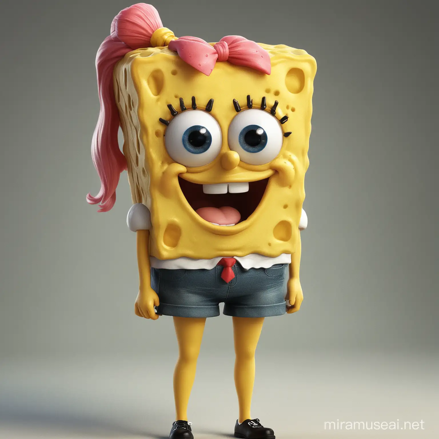 SpongeBob GenderSwapped as a Playful Girl Character