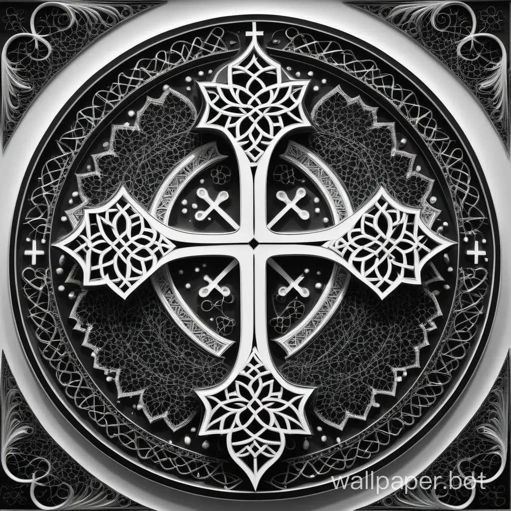 Interfaith-Harmony-Symbolic-Fusion-of-Muslim-Ornament-and-Orthodox-Cross