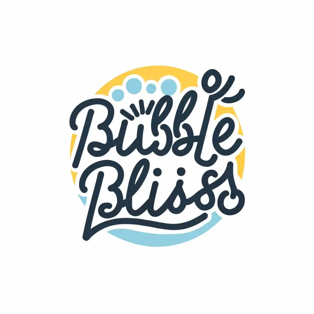 a logo design, with the text 'Havyn's Bubble Bliss', main symbol: inflatables, Moderate, be used in Events industry, clear background