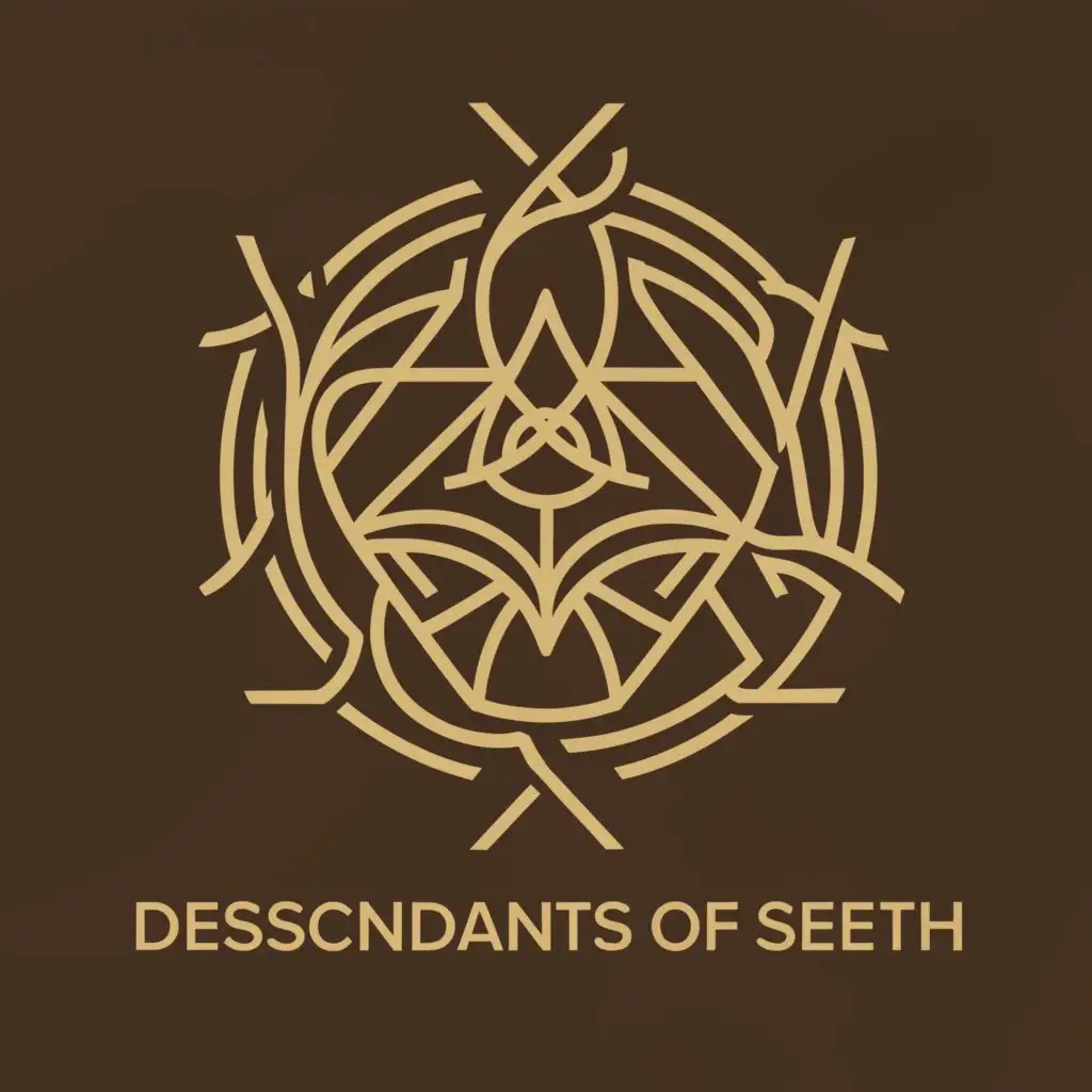 a logo design,with the text "Descendants of Seth", main symbol:Anunaki,Moderate,be used in Retail industry,clear background