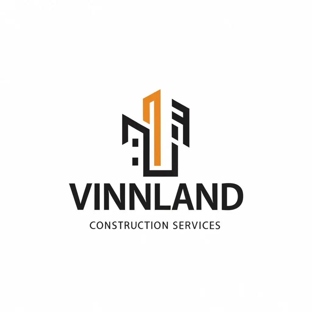 a logo design,with the text "VINNLAND CONSTRUCTION SERVICES", main symbol:mountain, land,building,Moderate,be used in Construction industry,clear background