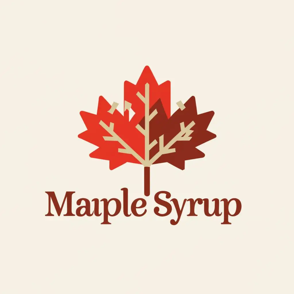 a logo design,with the text "maple syrup", main symbol:maple leaf,Moderate,clear background