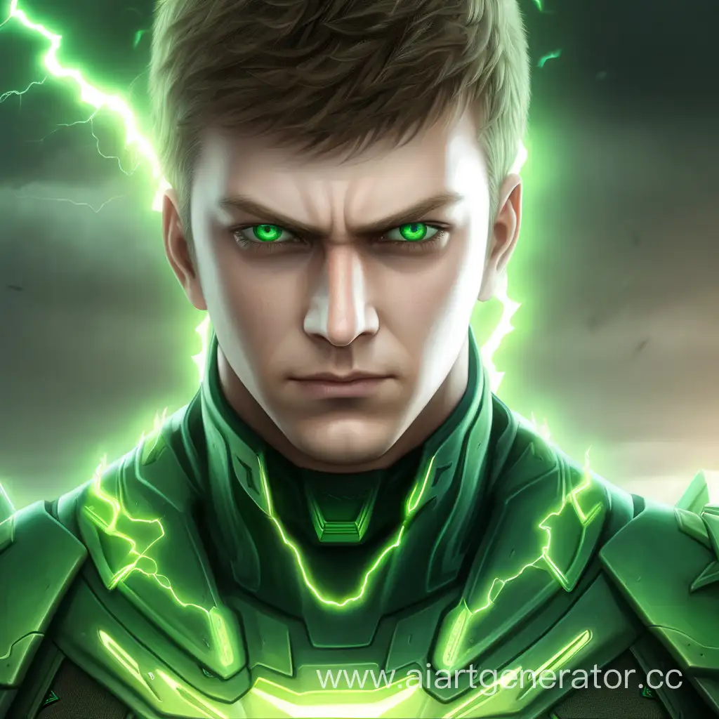 Cs 1.6 man with green eyes and green lightning