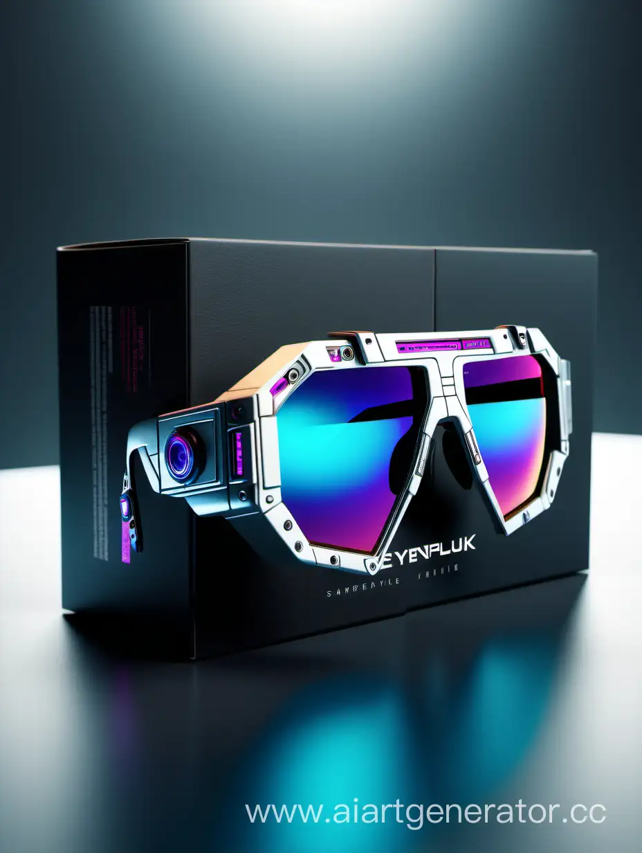 Futuristic-Cyberpunk-Sunglasses-with-Aggressive-Packaging-in-Cinematic-HighKey-Lighting
