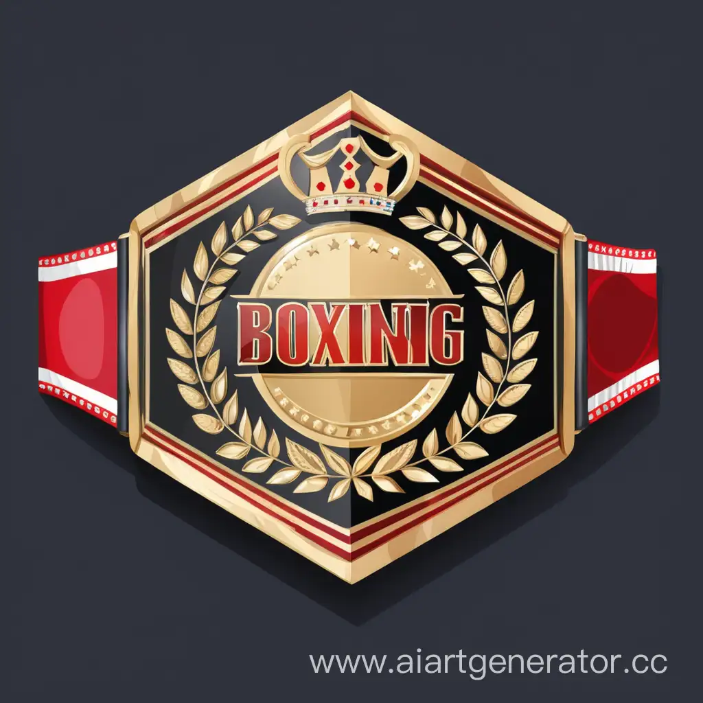 Victorious-Boxing-Champion-Holding-Belt-Vector-Illustration
