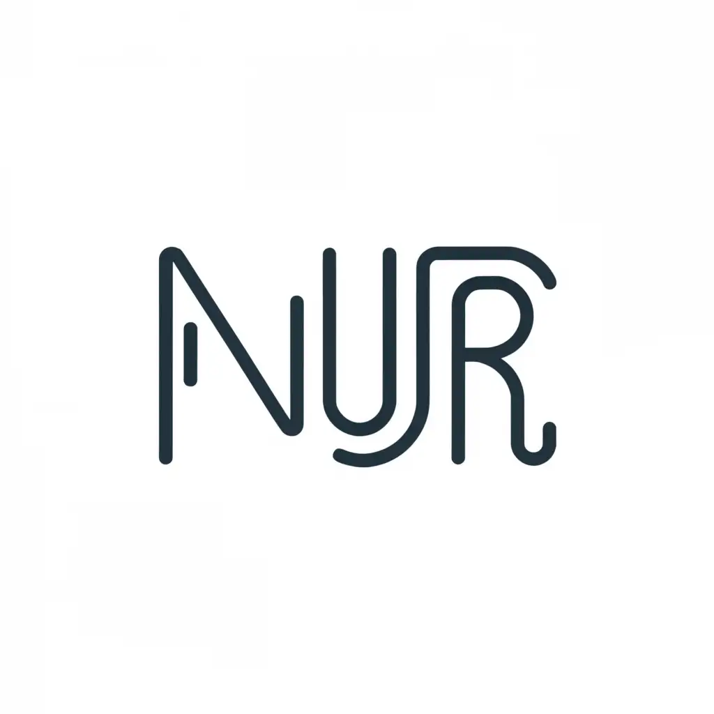 a logo design,with the text "NUR", main symbol:web,Minimalistic,be used in Internet industry,clear background