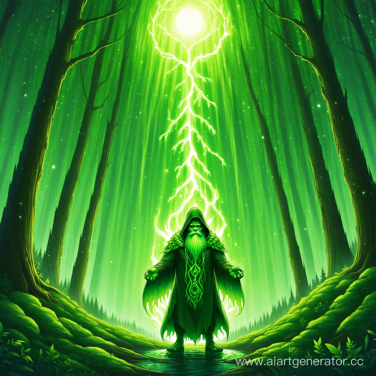 Nature-Prophet-Summoning-Power-on-His-Throne-with-Green-Styling-and-StaffWielding-Cart