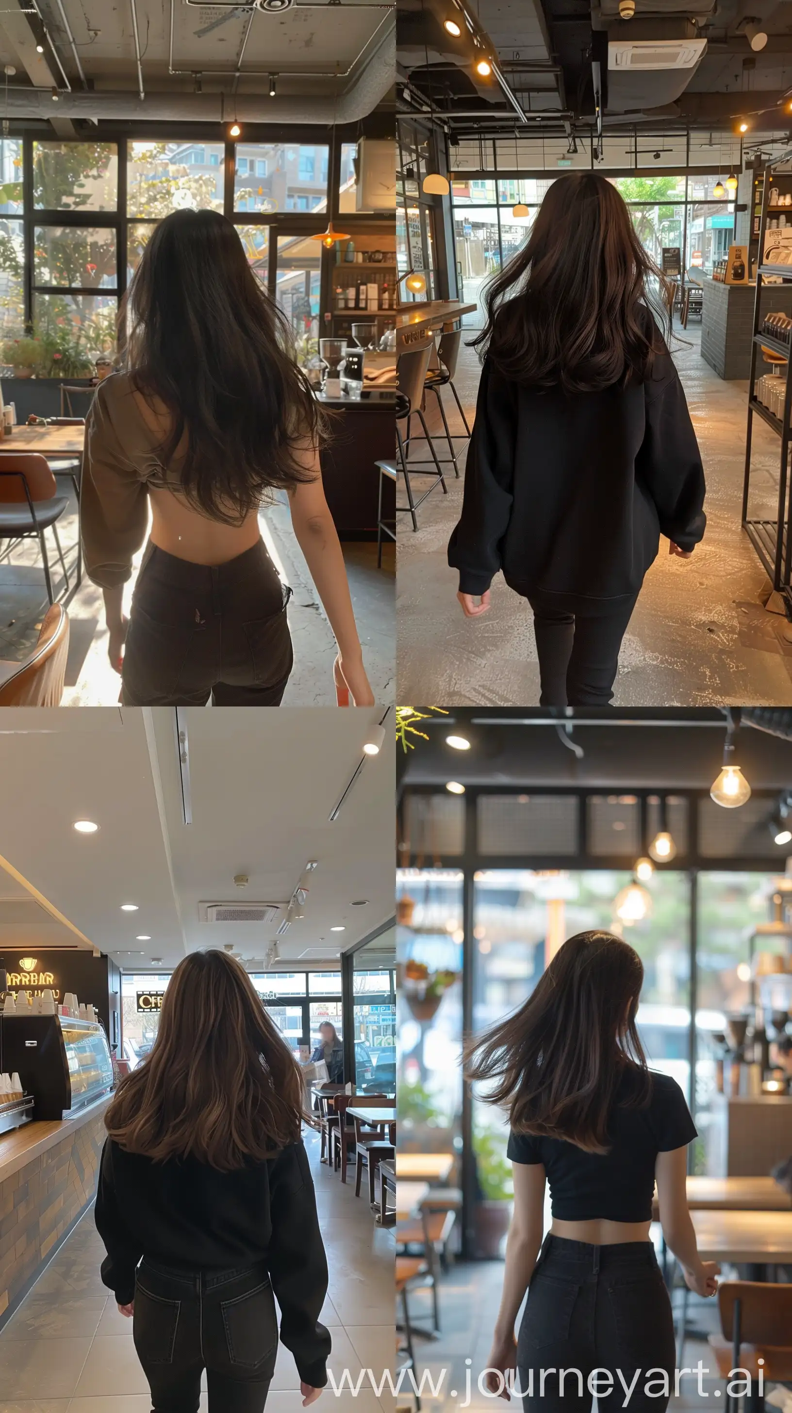 Urban-Coffee-Shop-Stroll-Blackpinks-Jennie-Medium-Hair-Aesthetic-Selfie
