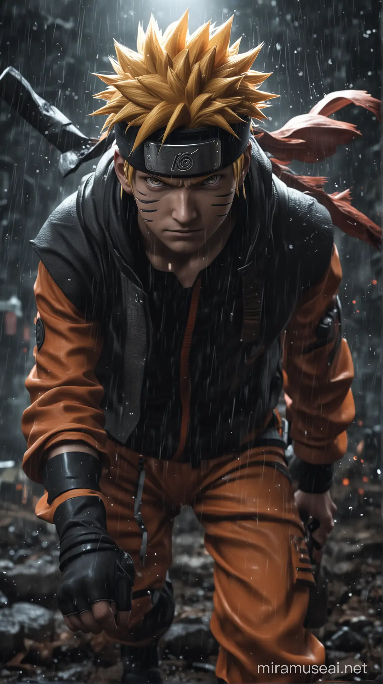Naruto darkness Electronic, Photo realistic, cinematic, HDR.
