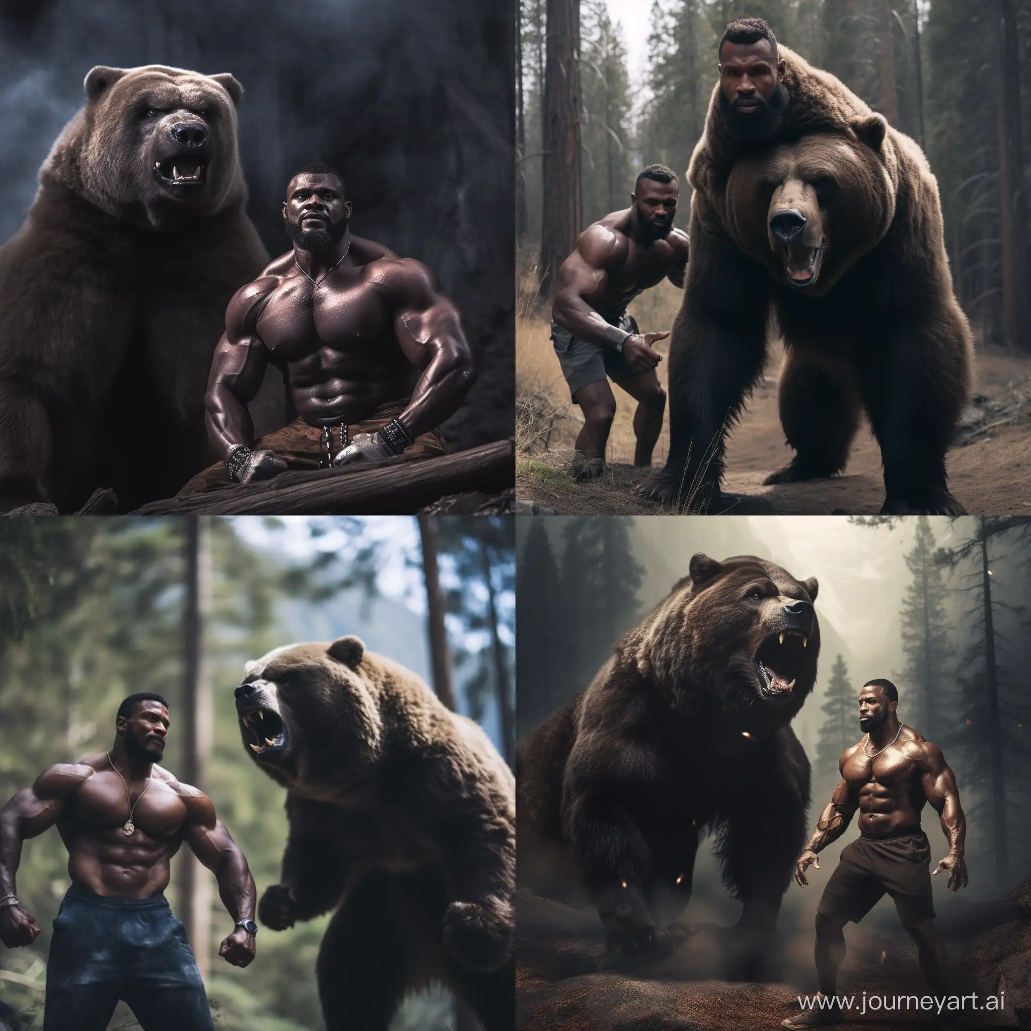 Intense-Battle-African-American-Bodybuilder-vs-Bear