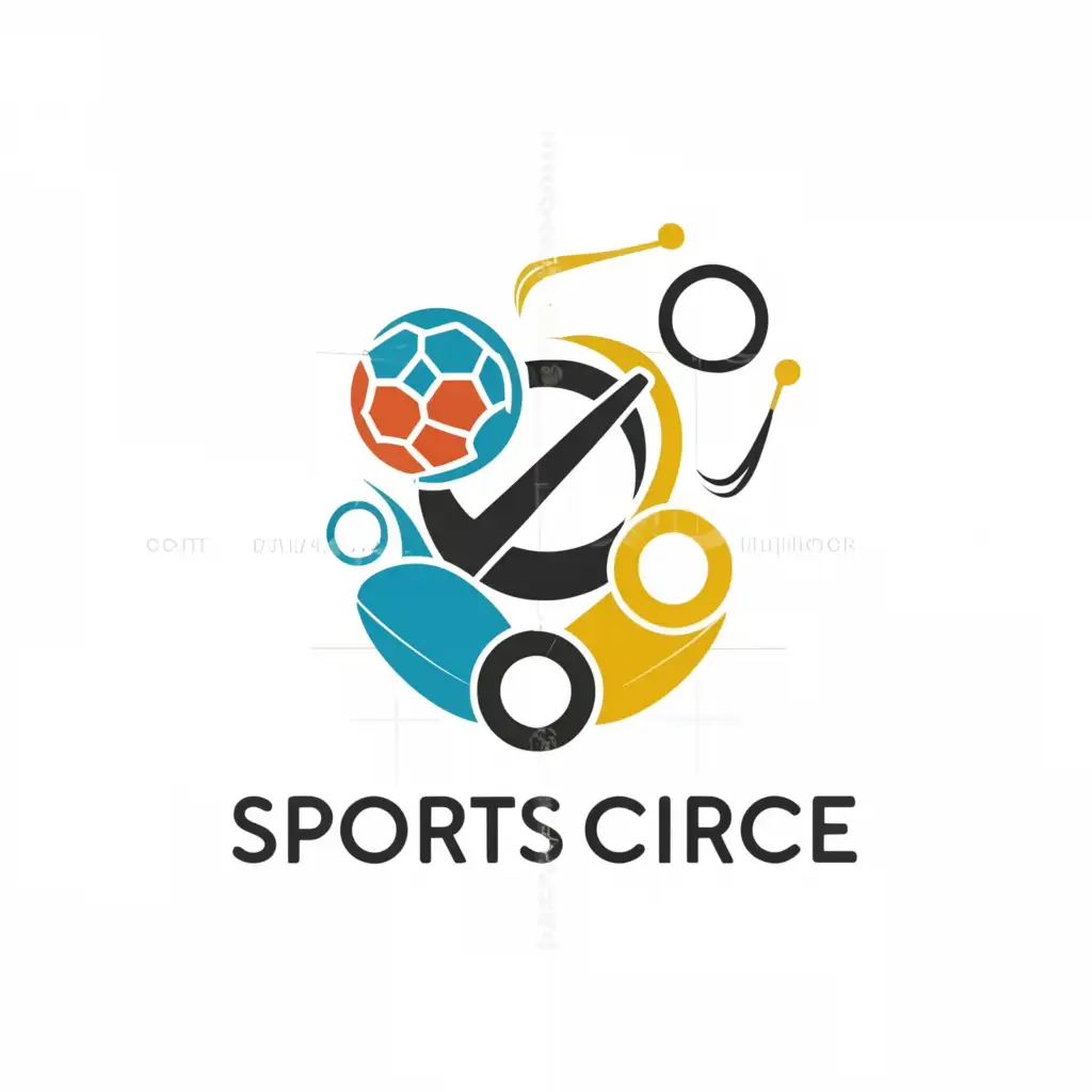 a logo design,with the text "Sports circle ", main symbol:Sport,Moderate,be used in Sports Fitness industry,clear background