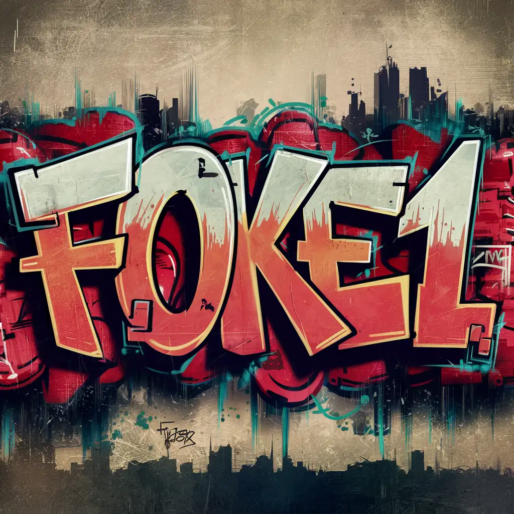nickname avatar "F0KE1" graffiti
