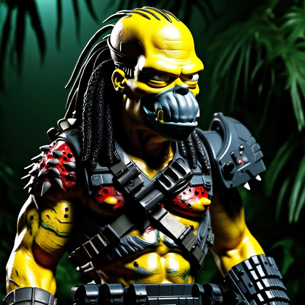 Homer Simpson Predator Cosplay A Hilarious Fusion of Springfield and the Jungle