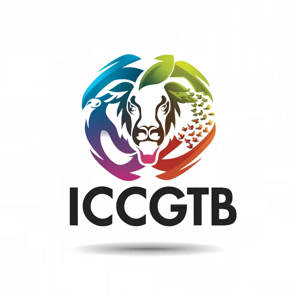 a logo design, with the text 'ICCGTB', main symbol: mix of wildlife animal, biodiversity, Moderate, clear background