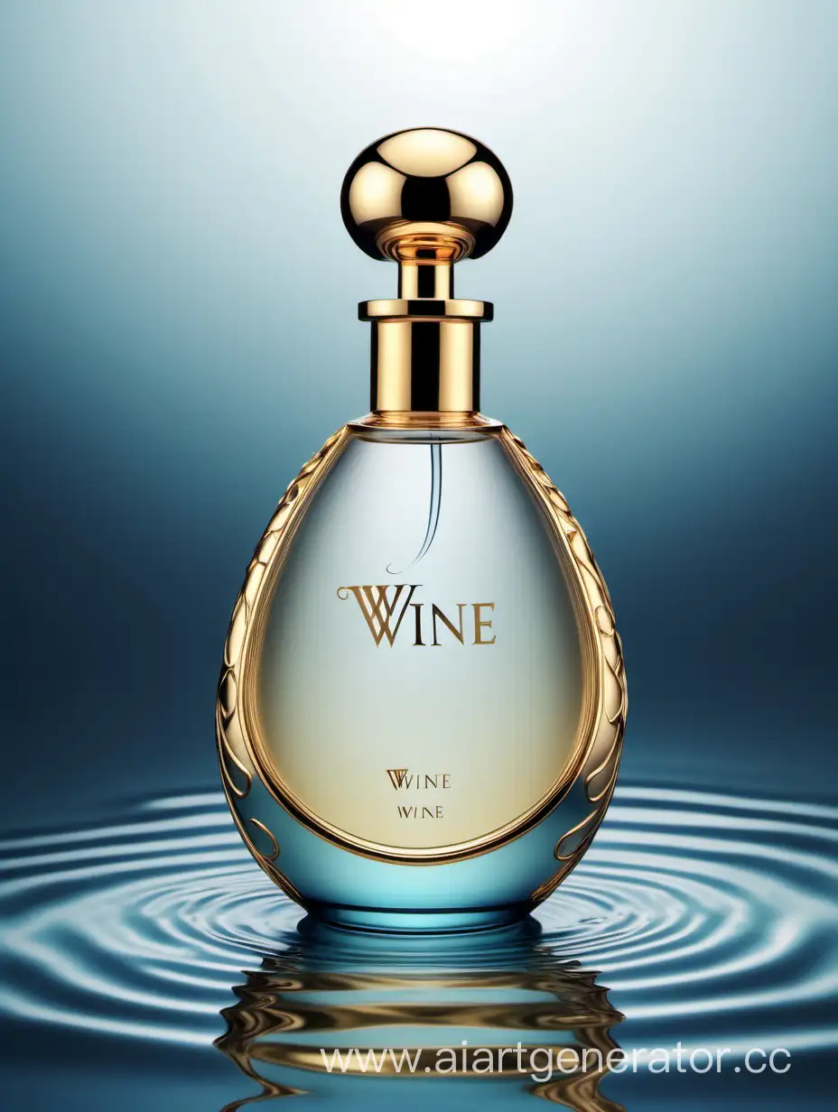 PERFUME
bottle in the shape on the water. Adding to the beautiful shape, luxury gold cap is accompanied by the branding of the wine. Simple and beautiful,