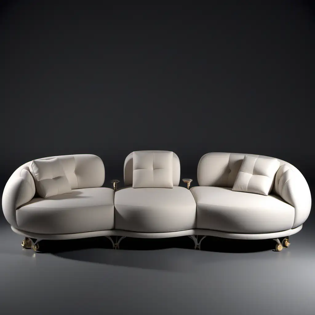 Modern Italian Sofa with Mechanical Features in Elegant 3D Design