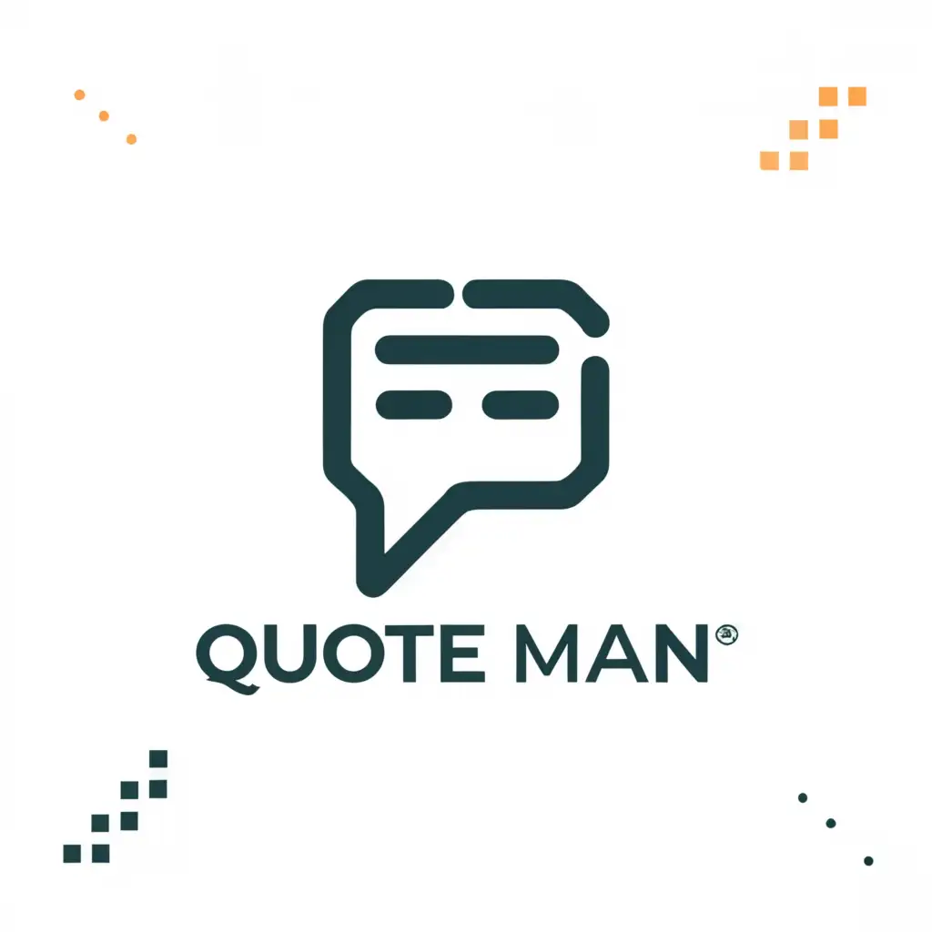 a logo design,with the text "Quote Man", main symbol:Square,Moderate,be used in Internet industry,clear background