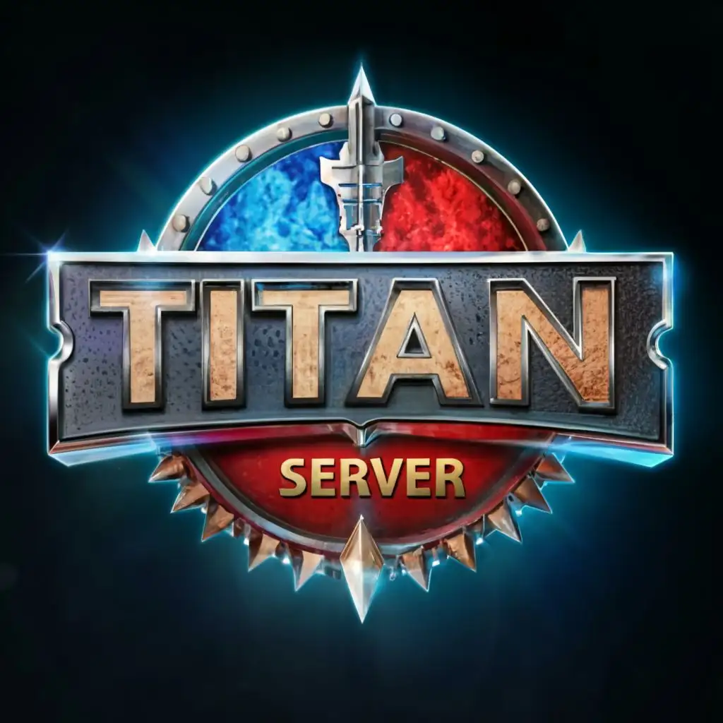 logo, cinematic, typography, with the text "TITAN SERVER", typography, be used in Entertainment industry, 3D