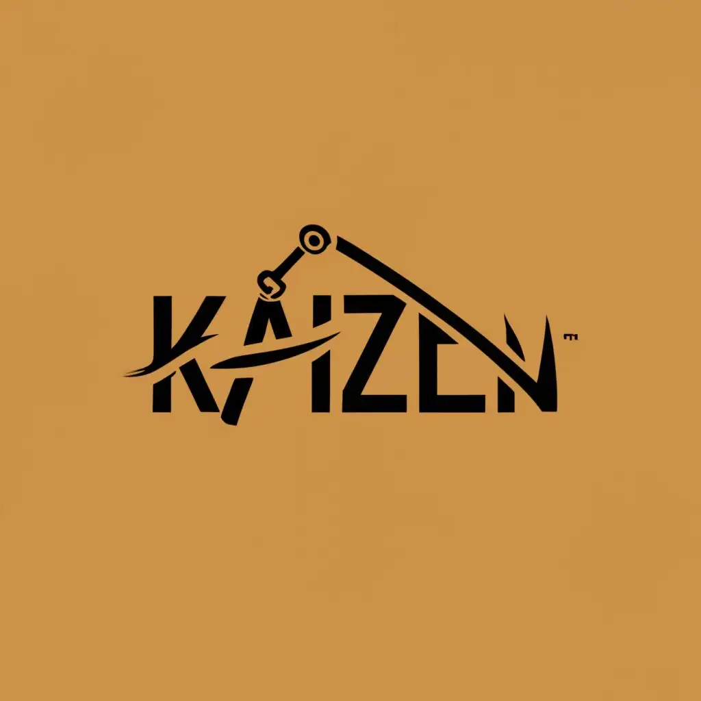 logo, Sword, with the text "Kaizen", typography, be used in Technology industry