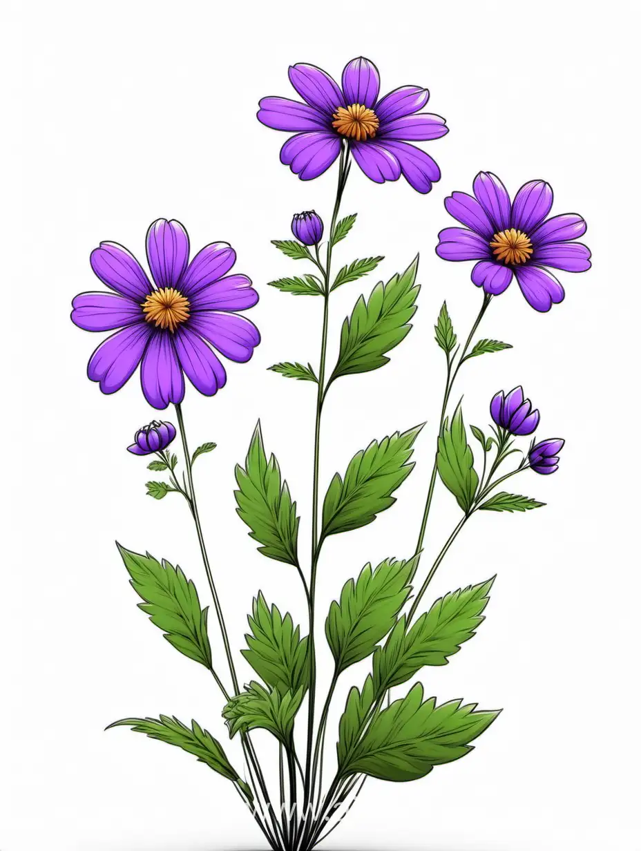 Elegant-Purple-Wildflower-Trio-Minimalist-4K-Botanical-Art