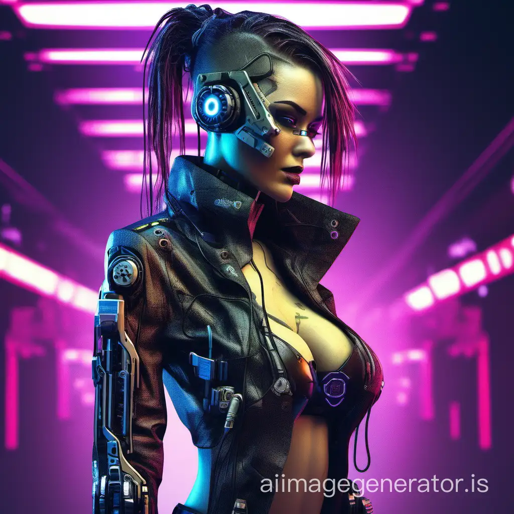 Cyberpunk sexy woman