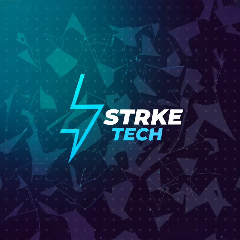 a logo design,with the text "Strike Tech", main symbol:Lightning Bolt,Moderate,clear background
