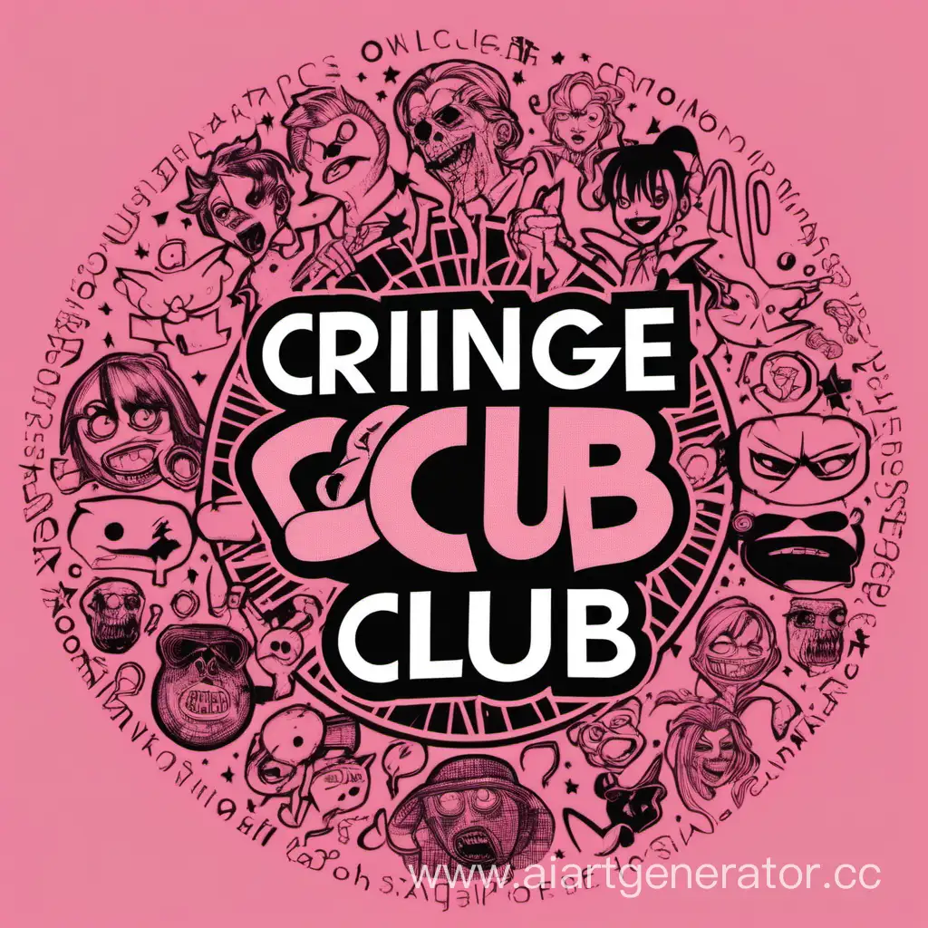 Логотип CRINGE CLUB, с разными фэндомами