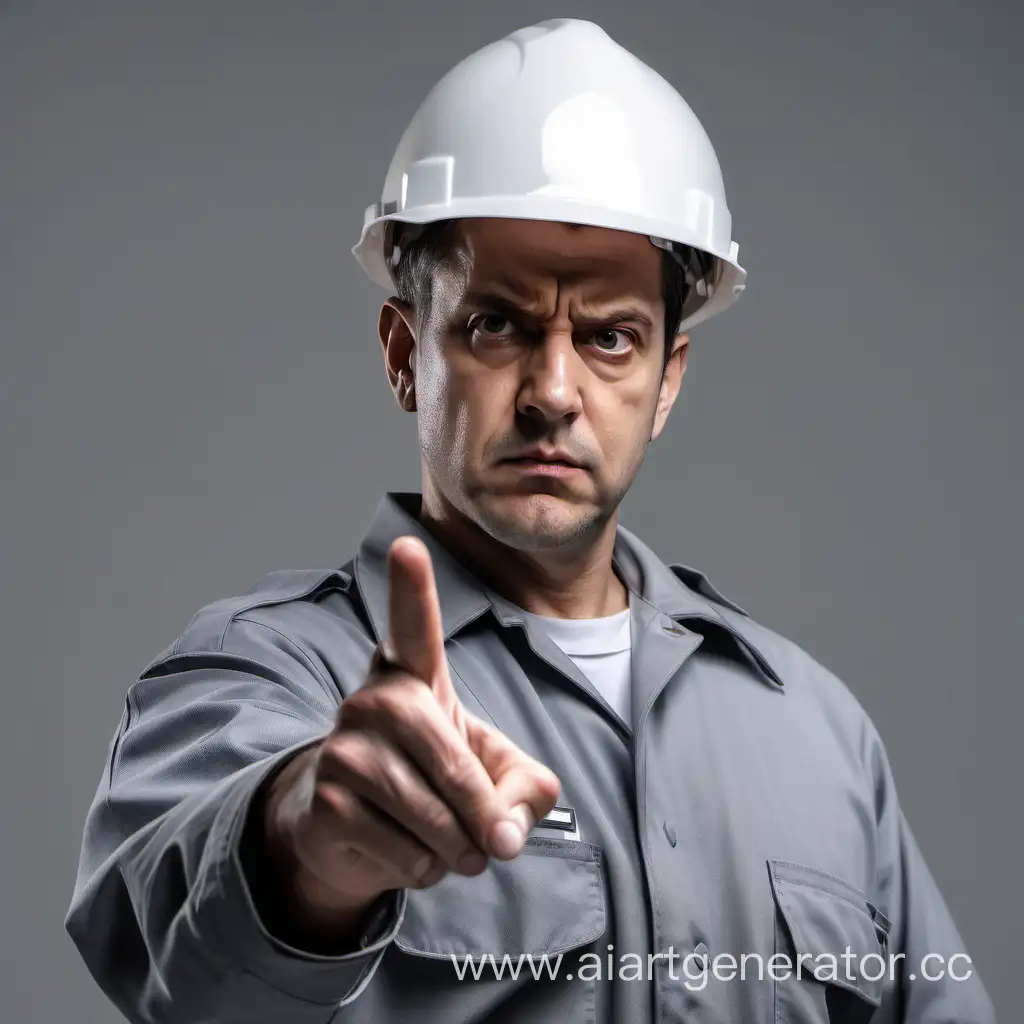 Serious-Construction-Worker-Pointing-Forward-in-Realistic-Gray-Uniform