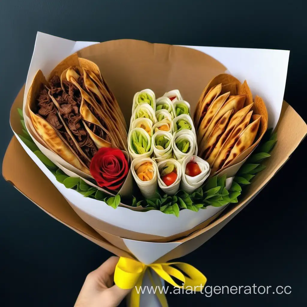 Floral-Shawarma-Artistry-Vibrant-Bouquet-of-Flowers-in-Unique-Form